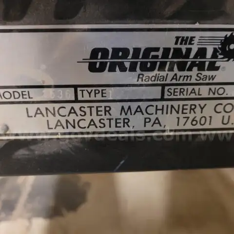 The original radial arm saw