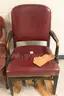 Antique wooden/leather/leatherette chairs used at US Mint.