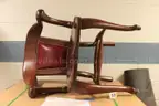 Antique wooden/leather/leatherette chairs used at US Mint.
