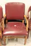 Antique wooden/leather/leatherette chairs used at US Mint.