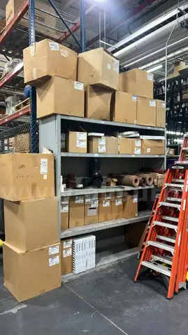 Profiter Shelving and Contents of Sanding Supplies, and Filters