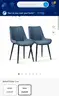 Clipop Dining Chairs Set of 2 Faux Leather Upholstered with Heavy-Duty Metal Legs,for Kitchen,（15-01）