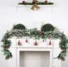 Approx. 200 Sets  5ft Flocked Pre-Lit Artificial Christmas Garland,Christmas Tree Garland,Flocked Xma (A0805-001)