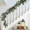 Approx. 200 Sets  5ft Flocked Pre-Lit Artificial Christmas Garland,Christmas Tree Garland,Flocked Xma (A0805-001)