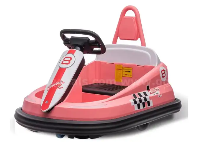 6V Bumper Car for Toddlers, Electric Ride on Toys for Kids with 360 Degree Spin, 2-Speeds, Lights, Music &#x26; Horn (40-8)