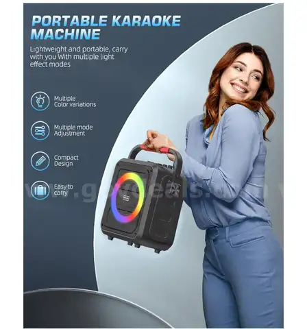 Lot of 5  Karaoke Machine for Adults & Kids, Bluetooth Karaoke Speaker with Two Wireless Karaoke （31-01）