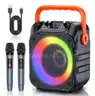 Lot of 2  Karaoke Machine with 2 Wireless Microphones,Portable Karaoke Machine for Adults & Kids,Karaoke(31-2)