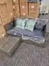 Brand New 2-Seater Outdoor Sofa Set with Coffee Table, Cushions, and Pillows(A0805-002)
