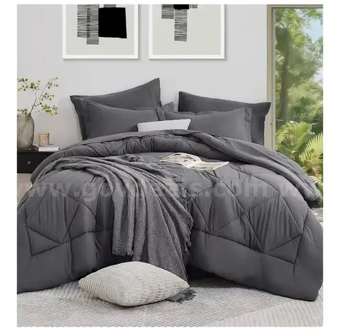 2 SET  HEVUMYI 7 Pieces Queen Comforter Set, All Season Reversible Bed in a Bag(10-5)