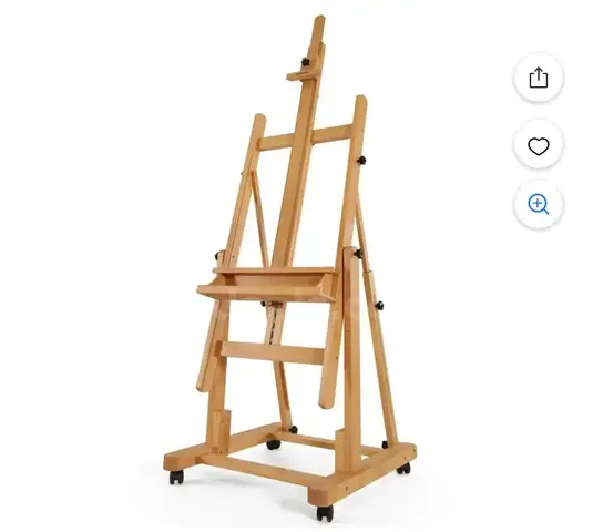 VISWIN Heavy-Duty Extra Large Wood H Frame Easel, Hold Canvas to 82"-Natural（40-7）