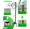 Lot of 5,Garden Hose Stand/Hanger Freestanding, Heavy Duty In-Ground Hose Rack Organizer for Outside (WS1077)