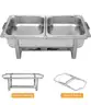 Chafing Dish Buffet Set, 2 Food Pans 8QT High Grade Chafing Dishes (A2-12)