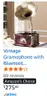 SHIPPING AVAILABLE Record Players Retro,Turntable Retro Gramophone Loudspeaker Record(B1-008)