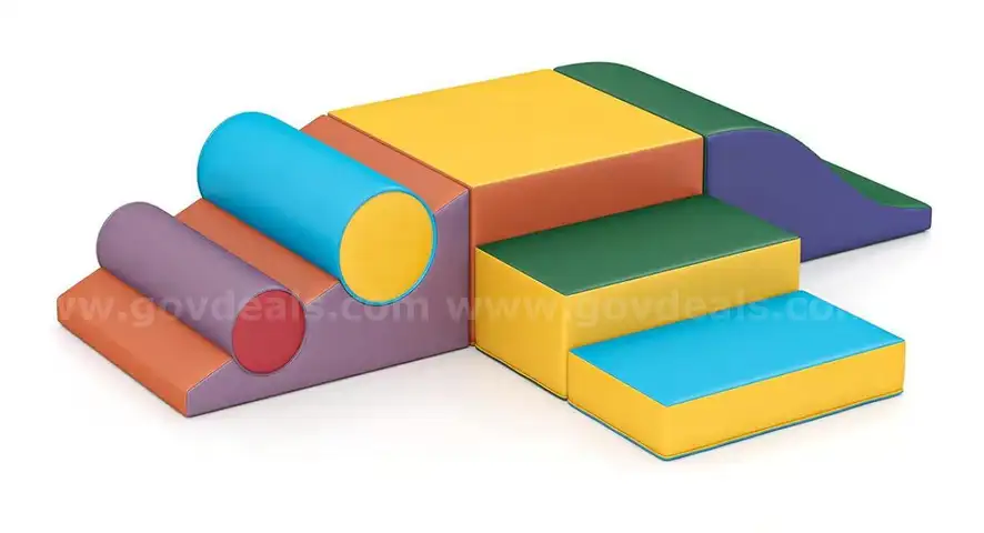 Soft Climbing Toys for Toddlers, Soft Foam Climbing Blocks, PU Leather Gym Climb & Crawl Soft（30-07）