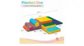 Soft Climbing Toys for Toddlers, Soft Foam Climbing Blocks, PU Leather Gym Climb & Crawl Soft（30-07）