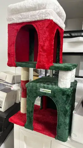 Lot of 2  Christmas Cat Tree（50-01） 14lb  18x13x7 in