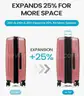 BRAND NEW Luggage Expandable 5 Piece Sets(14/18/20/24/28) PP Lightweight Spinner Suitcase With TSA Lock  - Pink
