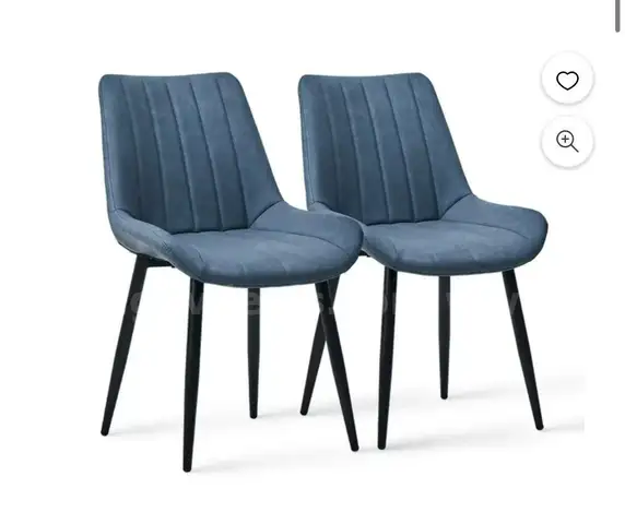 SHIPPING AVAILABLE Clipop Dining Chairs Set of 2 Faux Leather Upholstered with Heavy-Duty Metal Legs,for Kitchen,（15-01）