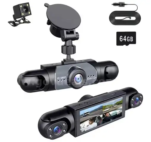 SHIPPING AVAILABLE Saker Full View Car Dashcam System, 360° 4 Channel Dash Cam with Front, Rear, Left with 64GB(CM-01)