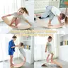 SHIPPING AVAILABLE HAJACK Wooden Balance Board, Wobbel Curvy Board for Kids&Adults, Natural Wood Rocker Board(30-12)