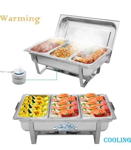 SHIPPING AVAILABLE  Chafing Dish Buffet Set, 3 Food Pans 8QT High Grade Chafing Dishes (A2-10)