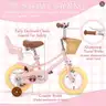 SHIPPING AVAILABLE Little Molly 14  Inch Kids Retro Cruiser Bike for 3-9 Year Old with Wicker Basket & Training (30-15)