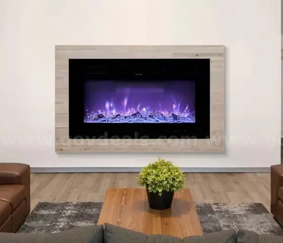 (CA)Brand New Lot of 390 VEVOR 42 inch Electric Fireplace, Wall Mounted Recessed Fire Place with Remote Control