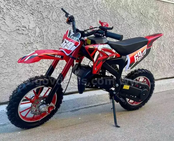 SHIPPING AVAILABLE Red 49cc 2-Stroke Kids Dirt Bike, Off Road Racing Max Speed 20mph, mix weight 135lb(69-69)