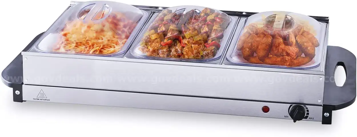 SHIPPING AVAILABLE VEVOR Electric Warming Tray, Food Warming Trays for Buffet, Warming Trays with Temp Control(A4-12)