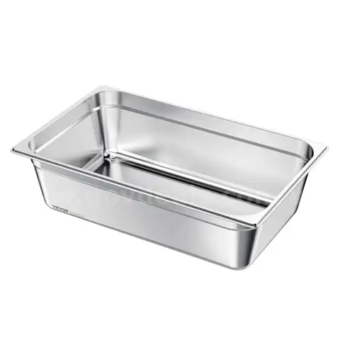 SHIPPING AVAILABLE VEVOR 1 Pack Stainless Steam Hotel Pan, Full Size Table Steam Pan,Deep Anti Jam Restaurant(A3-40)