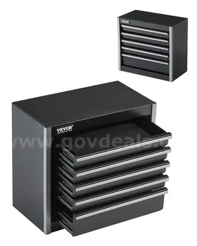 SHIPPING AVAILABLE  VEVOR Metal Tool Box, 8.6-inch, Portable Metal Tool Box with 5 Drawers, Small Tool Chest with(A5-26）