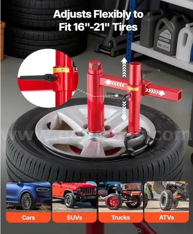 SHIPPING AVAILABLE VEVOR Manual Tire Changer Duck Head Kit with Silver Cone, Fit for 16"-21" Wheels, Heavy Duty (A5-31)