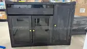Brand New 46.5&#x201D; Modern Black Sideboard Buffet Cabinet with glass doors, 1 drawer &#x26; 3 adjustable shelves SB003