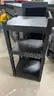 Brand New 46.5&#x201D; Modern Black Sideboard Buffet Cabinet with glass doors, 1 drawer &#x26; 3 adjustable shelves SB003
