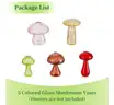 SHIPPING AVAILABLE  2 SET x BRAND NEW Glasseam Mushroom Glass Planter, Set of 5 Colored Plant Propagation Station
