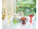 SHIPPING AVAILABLE  2 SET x BRAND NEW Glasseam Mushroom Glass Planter, Set of 5 Colored Plant Propagation Station