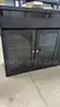 Brand New 46.5&#x201D; Modern Black Sideboard Buffet Cabinet with glass doors, 1 drawer &#x26; 3 adjustable shelves SB003