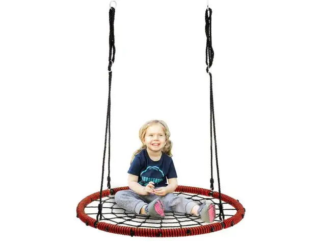 4SET- BRAND NEW 40&#x2019;&#x2019; Spider Web Tree Swing, 330lb Weight Capacity, Indoor/Outdoor Net Swing for Kids(25025)