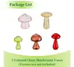 SHIPPING AVAILABLE lot of 18 Glasseam Mushroom Glass Planter Set of 5 Colored Plant Propagation Station, Mini Terrarium