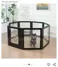 SHIPPING AVAILABLE Heavy Duty Clear Acrylic Dog Playpen, Transparent Pet Pen USPT6153 (2-11)