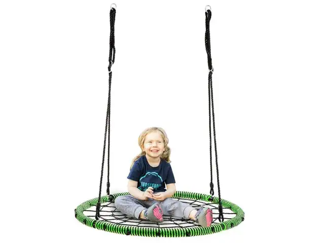 1SET- BRAND NEW 40&#x2019;&#x2019; Spider Web Tree Swing, 330lb Weight Capacity, Indoor/Outdoor Net Swing for Kids(25026)