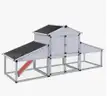 BRAND NEW Aluminum Chicken Coop with Run &#x26; Nest Box - Durable Outdoor Poultry Shelter