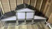 BRAND NEW Aluminum Chicken Coop with Run &#x26; Nest Box - Durable Outdoor Poultry Shelter