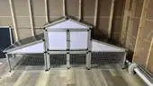 BRAND NEW Aluminum Chicken Coop with Run &#x26; Nest Box - Durable Outdoor Poultry Shelter