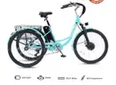 BLUE electric tricycle in box
