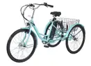 BLUE electric tricycle in box