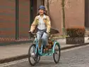 BLUE electric tricycle in box