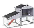 BRAND NEW Aluminum Chicken Coop with Run &#x26; Nest Box - Durable Outdoor Poultry Shelter