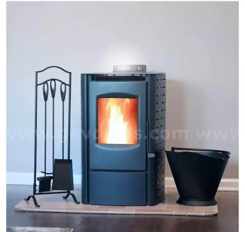 Cleveland Iron Works PS20W-CIW Mini Pellet Stove, WiFi Enabled, 18 lb Hopper Capacity, Black