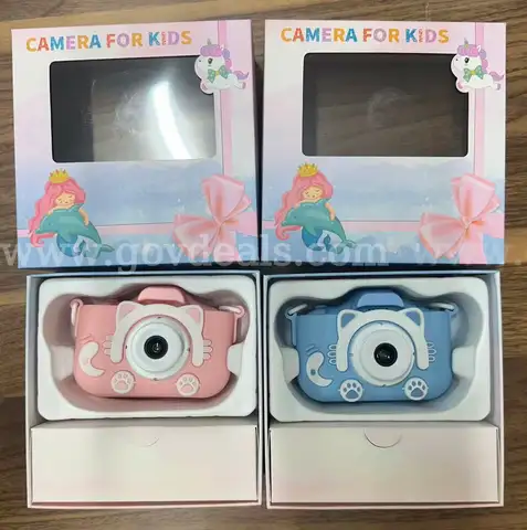 SHIPPING AVAILABLE Brand New 2 set  blue children&#x27;s cameras with a cartoon style